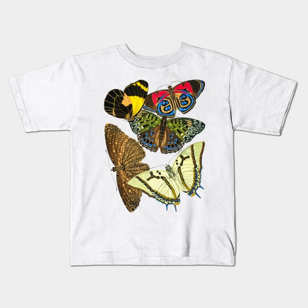 Butterflies Watercolor #9 Kids T-Shirt by olemanner